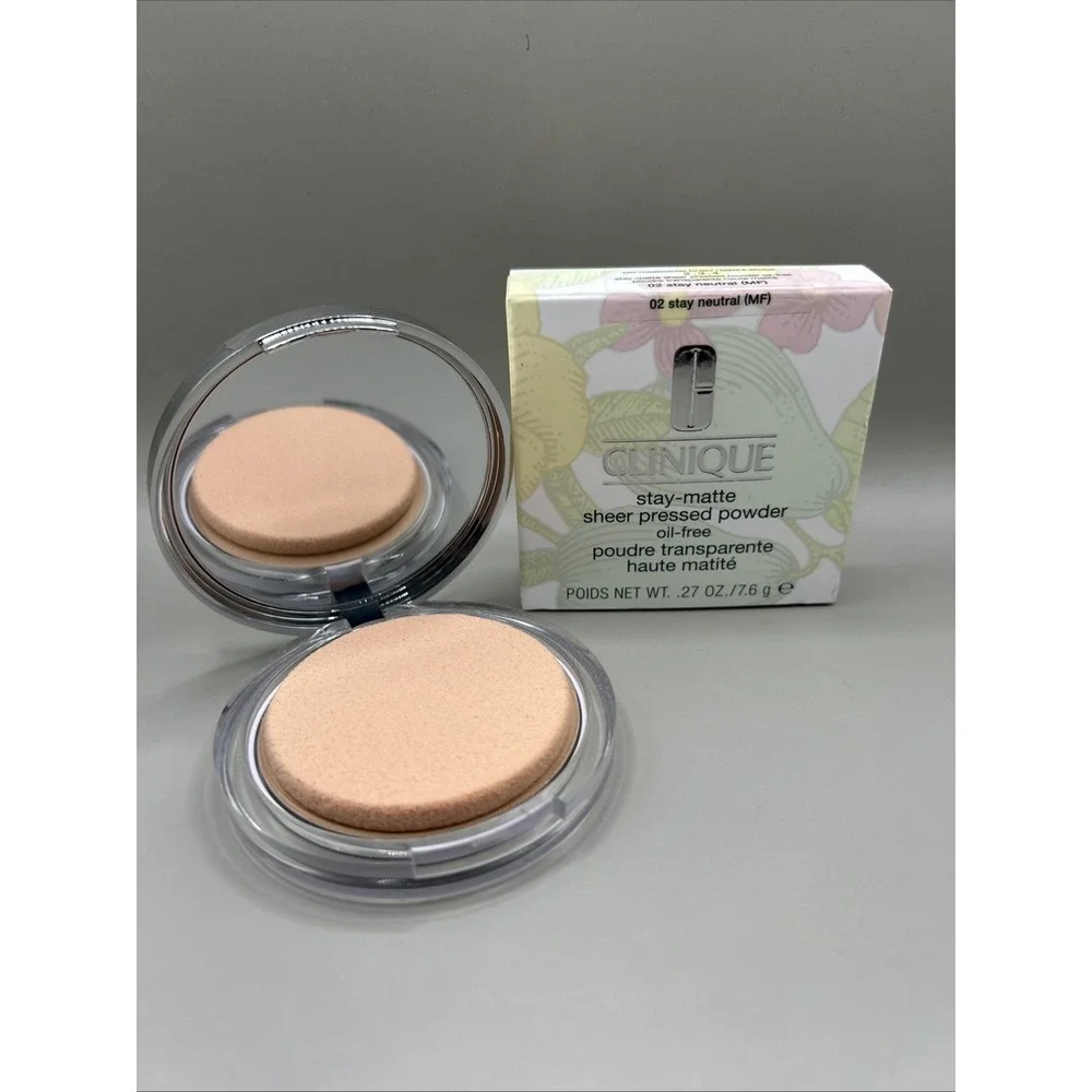 Clinique Stay Matte Sheer Pressed Powder Oil Free 02 Stay Neutral (MF)0.27oz New